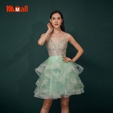 glitter evening dress, above knee dress, light green gown, sequin dress, pink colored evening fress